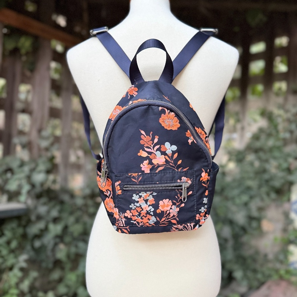 Urban Outfitters Floral Mini Backpack Womens Navy 90s Y2K Festival Cottagecore